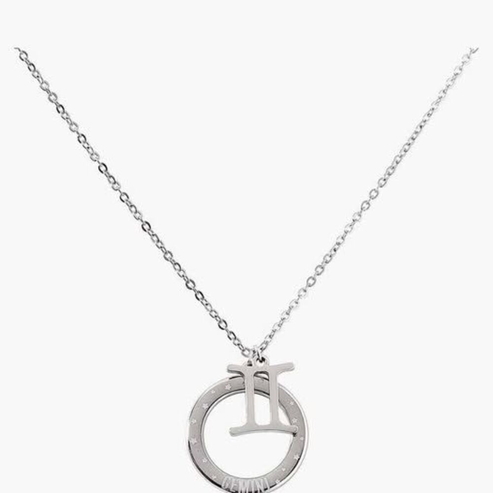 Izzy and Oliver Quotes Gemini Star Sign Stainless Steel, Silver, 22.87 Inch